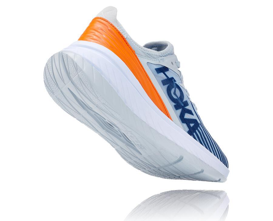 Hoka Australia One One Carbon X-SPE - Mens Running Shoes White/Blue - UBVRJ-2089